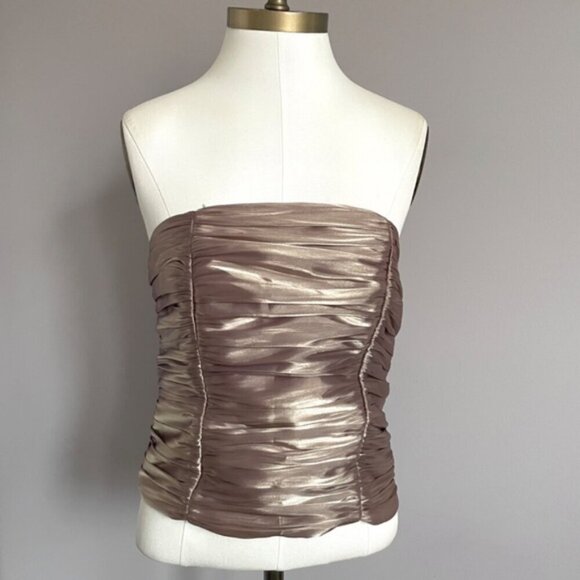 Vintage Joseph Ribkoff Ruched Crop Sleeveless Bustier Top - 10 - Picture 1 of 8